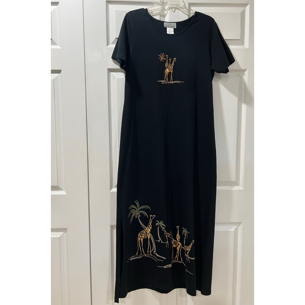 Like new. Long black cotton dress.